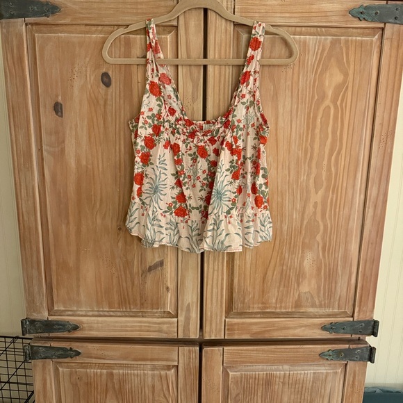 Anthropologie Maeve mixed print ruffle swing tank XS - Picture 3 of 6